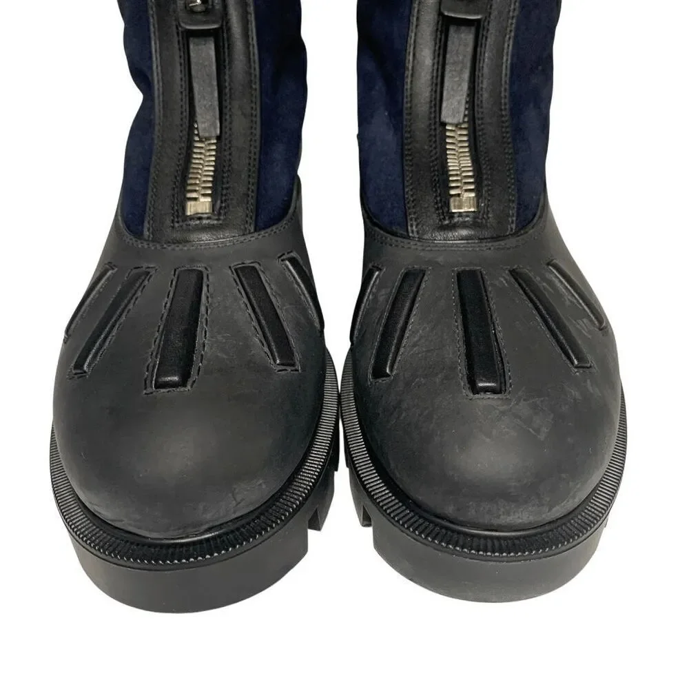 Christian Louboutin Kid Calfskin Suede Rubber Shearling Glory Duck Boot EU 37